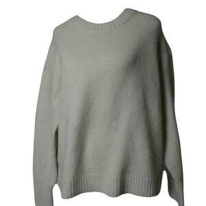 American Eagle Women's  Medium Ivory Sweater Fleece Soft Long Sleeve Cozy